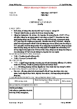 Giáo án Tin học 6 - Tiết 55, 56 - Bài 3: Chỉnh sửa văn bản