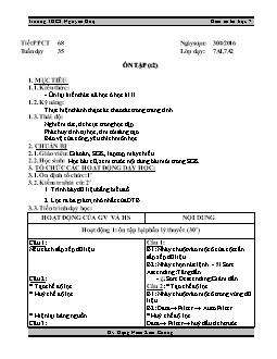 Giáo án Tin học 7 Trường THCS Nguyễn Huệ - Tiết 35: Ôn tập