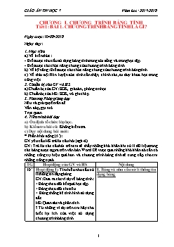 Giáo án Tin học khối lớp 7 - Năm học: 2017 - 2018