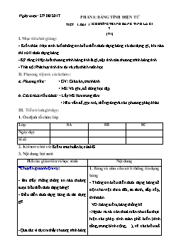 Kế hoạch bài dạy môn Tin học 7 năm 2016