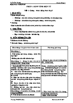 Kế hoạch bài dạy môn Tin học 7 - Trường THCS Thị Cầu