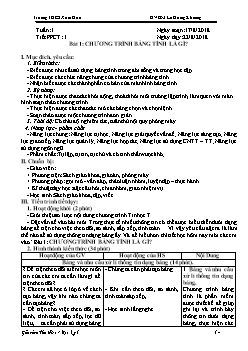 Kế hoạch bài dạy môn Tin học 7 - Trường THCS Xuân Hoà