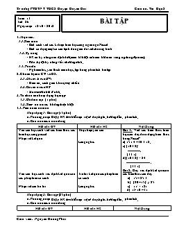 Kế hoạch bài dạy môn Tin học 8 - Tiết 26: Bài tập
