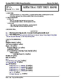 Kế hoạch bài dạy môn Tin học 8 - Tiết 33, 34: Kiểm tra 1 tiết thực hành