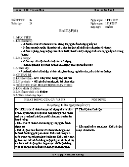 Kế hoạch bài dạy môn Tin học 8 - Trường THCS Nguyễn Huệ - Tiết 26: Bài tập