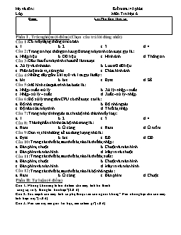 Kiểm tra: 45 phút Môn Tin Học 6