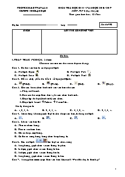 Kiểm tra học kì II - Năm học 2016 - 2017 môn: Tin 6 (lý thuyết) - Mã đề 992