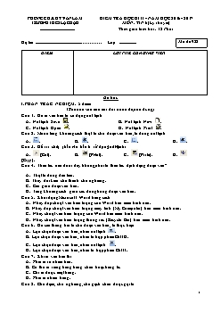 Kiểm tra học kì II - Năm học 2016 - 2017 môn: Tin 6 (lý thuyết) - Mã đề 988