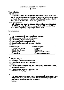 Câu hỏi trắc nghiệm Hóa học kèm đáp án