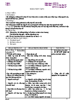 Giáo án Hóa học 8 - Tiết 11 đến 14