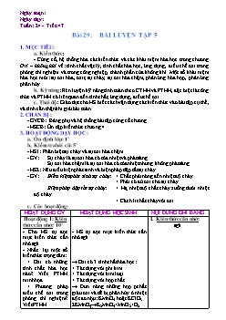 Giáo án Hóa học 8 - Tiết 47 Bài 29: Bài luyện tập 5