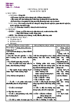 Giáo án Hóa học 8 - Tiết 62: Bài 40: Dung dịch