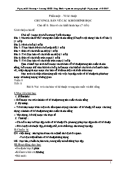 Giáo án môn Công nghệ lớp 8 - Bài 1 đến bài 8