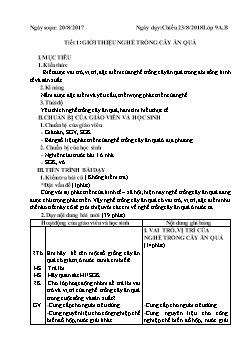 Giáo án môn Công nghệ lớp 9 (chuẩn kiến thức)