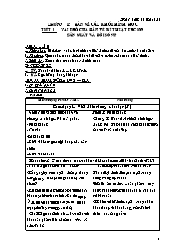 Giáo án môn Công nghệ lớp 9 năm học 2017