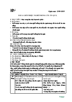 Giáo án môn Công nghệ lớp 9 năm học 2018