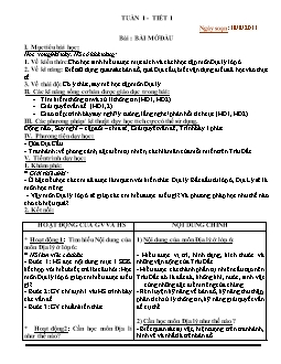 Giáo án môn Địa lý lớp 6 năm 2011