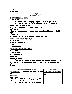 Giáo án môn Địa lý lớp 6 - Tiết 1: Bài mở đầu