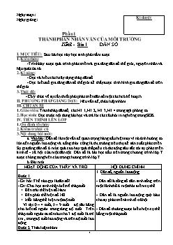 Giáo án môn Địa lý lớp 7 (chuẩn kiến thức)