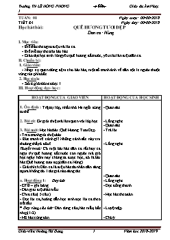 Giáo án Âm nhạc 1 - Trường TH Lê Hồng Phong