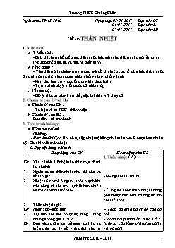 Giáo án môn Sinh học lớp 8 - Tiết 36 đến tiết 70