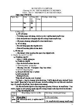 Giáo án môn Sinh học lớp 9 - Tiết 1 đến tiết 36