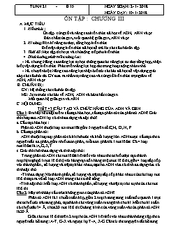 Giáo án môn Sinh học lớp 9 - Tuần 21