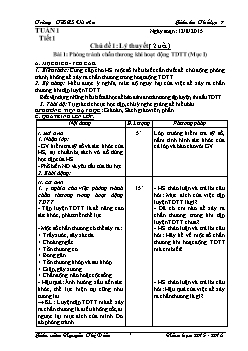 Giáo án môn Thể dục 7 - Trường THCS Vũ An