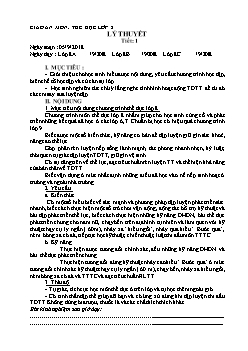 Giáo án môn Thể dục khối lớp 8