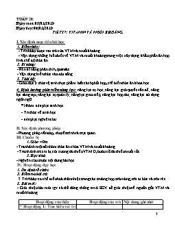 Giáo án Sinh học 9 - Học kì II - Tiết 37, 38