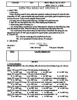 Giáo án Sinh học khối lớp 9 - Tuần 20