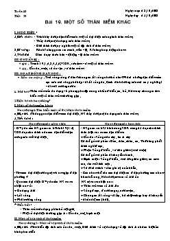 Giáo án Sinh học lớp 7 tiết 20: Một số thân mềm khác