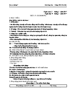 Giáo án Sinh học lớp 7 tiết 37, 38