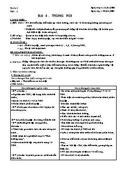 Giáo án Sinh học lớp 7 tiết 4: Trùng roi