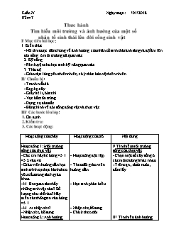 Giáo án Sinh học lớp 9 - Tuần 24