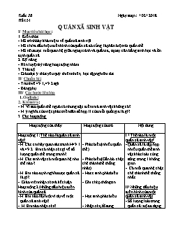 Giáo án Sinh học lớp 9 - Tuần 26