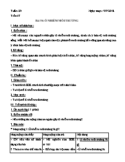 Giáo án Sinh học lớp 9 - Tuần 29