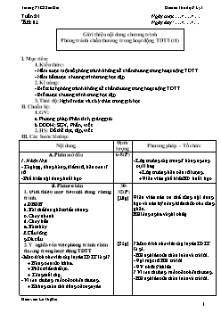 Giáo án Thể dục 7 kỳ I - Trường PTCS Sơn Hải