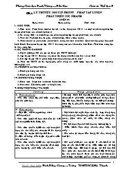 Giáo án Thể dục 8 cả năm - Trường TH&THCS Mỹ Thanh