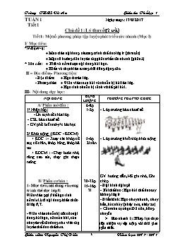 Giáo án Thể dục 8 kì 1 - Trường THCS Vũ An