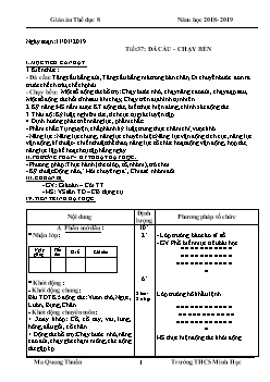 Giáo án Thể dục 8 kì 2 - Trường THCS Minh Hạc