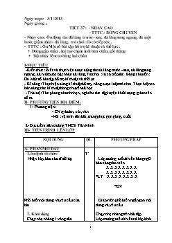 Giáo án Thể dục 9 học kì 2