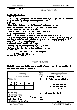 Giáo án Thể dục 9 kì 2 - Trường THCS Minh Hạc