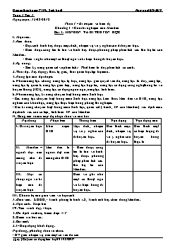 Giáo án theo hướng phát triển năng lực Sinh học 9 - Năm học 2018 - 2019