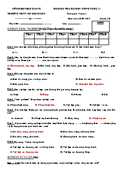 Đề kiểm tra định kì Công nghệ 11