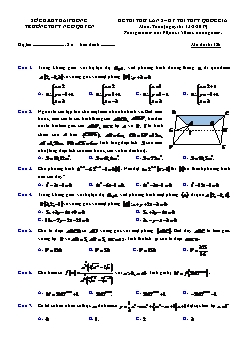 Đề thi thử lần 2 – Kỳ thi THPT quốc gia môn: Toán