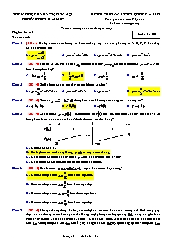 Đề thi thử lần 2 thpt quốc gia 2017 môn Toán