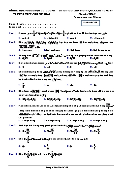 Đề thi thử lần 2 THPT quốc gia năm 2017 môn thi: Toán - Mã đề thi 530