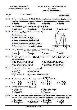 Đề thi thử THPT quốc gia - Lần 1 môn: Toán - Mã đề thi 823