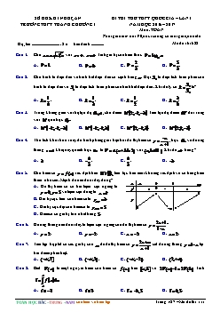 Đề thi thử THPT quốc gia – Lần 1 năm học 2016 – 2017 môn: Toán - Mã đề thi 628